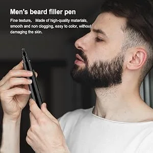 Beard Filler for Men Beard Pencil Filler for Men Beard Coloring for Men Beard Mascara - Aspect naturel