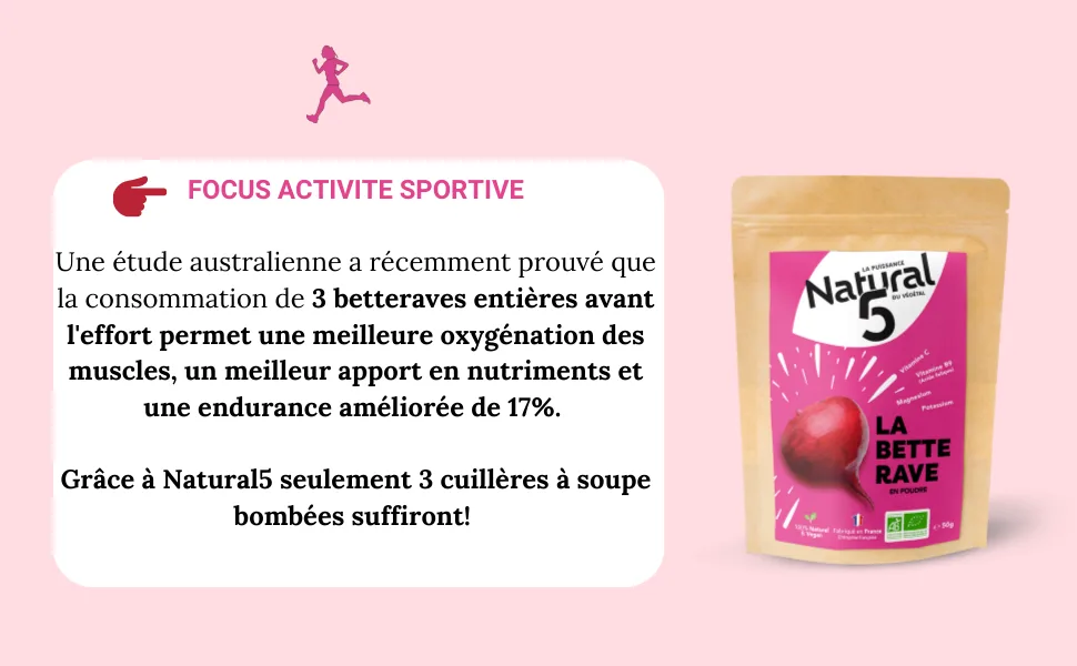 Organic beet juice powder vegan Natural 5 - betterave sport