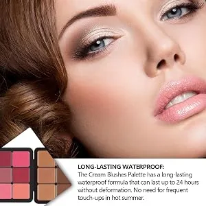 Cream Blush Palette Face Camouflage Contouring Palette - Concealer Contour Cream Waterproof Makeup Palette for Women Full Coverage Makeup for Teksome - Imperméable longue durée