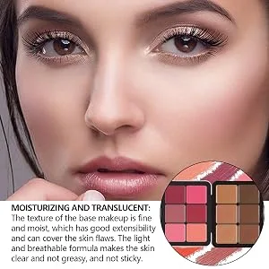 Cream Blush Palette Face Camouflage Contouring Palette - Concealer Contour Cream Waterproof Makeup Palette for Women Full Coverage Makeup for Teksome - Pratique à nettoyer