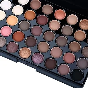 eyeshadow - 40 Colors Pearlescent Matte Eyeshadow Palette - Waterproof Natural Colors granfards palids maquillage eyeshadows Teksome - Minéraux naturels et ingrédients végétaux