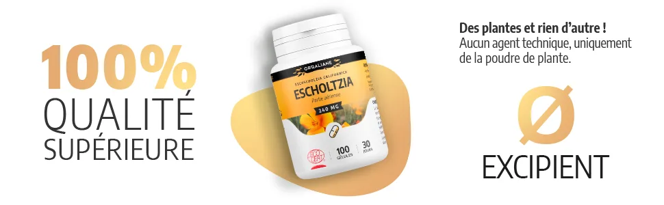 Escholtzia 240 mg - 200 capsules - Ecocert certified - Escholtzia image 4