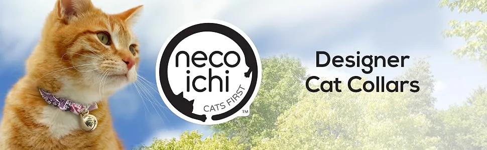 Necoichi Chirimen Hanabi Fireworks Cat Collar, Handcrafted in Japan, 1 Size fits All Purple - Necoichi Designer Cat Collars