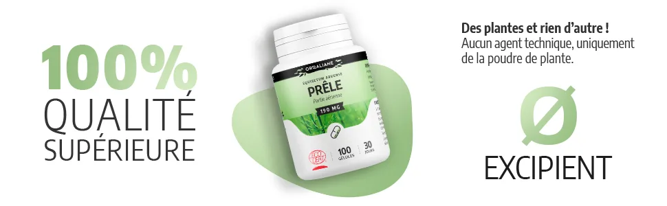 Organic Horsetail 190 mg - 200 capsules - Orgaliane - Prêle image 4