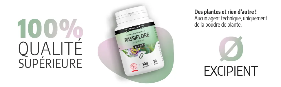 Organic Passion Flower 230 mg - 200 Capsules - Ecocert Certified - Orgaliane - Passiflore image 4