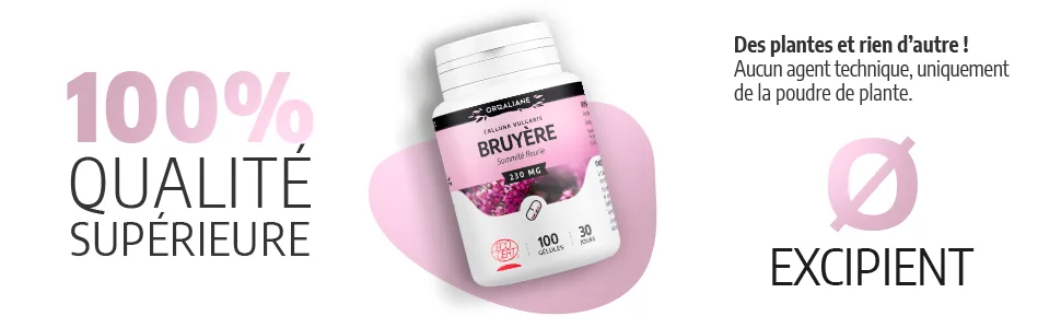 Organic Heather 230 mg - 200 capsules - Ecocert certified - Orgaliane - Bruyère image 4