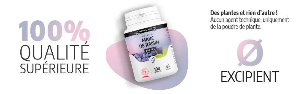Grape Marc 360 mg - 200 capsules - Ecocert certified - Marc de raisin image 4