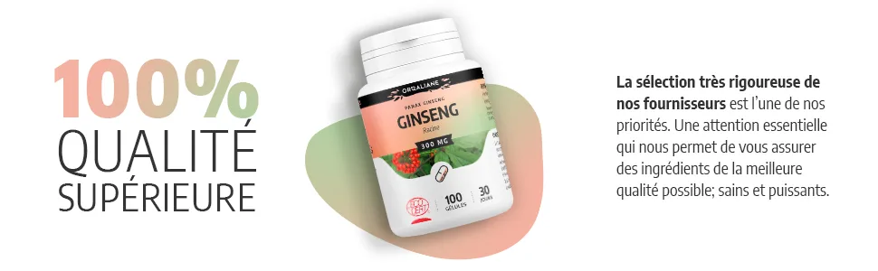 Organic Ginseng 300 mg - 200 capsules - Ecocert certified - Orgaliane - Ginseng image 4