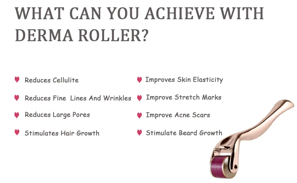 Xyemao Derma Roller 540 Titanium Skin Care Micro Needle 0.5mm/1.0mm + Vitamin C Serum Vitamin E with Hyaluronic Acid (2 Pack) - derma roller