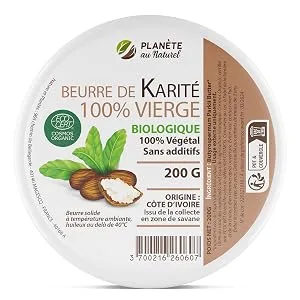 Shea Butter 200g - Organic - 100% virgin - 100% vegetable - without additives - Unrefined - shea butter