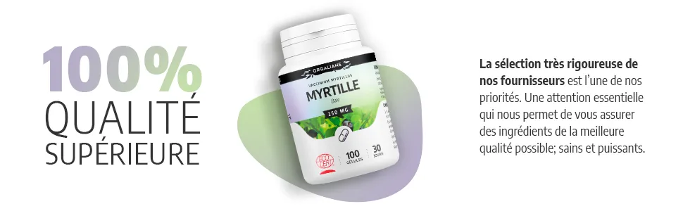 Blueberry Berries Organic - 250 mg - 100 capsules - Myrtille baie image 4
