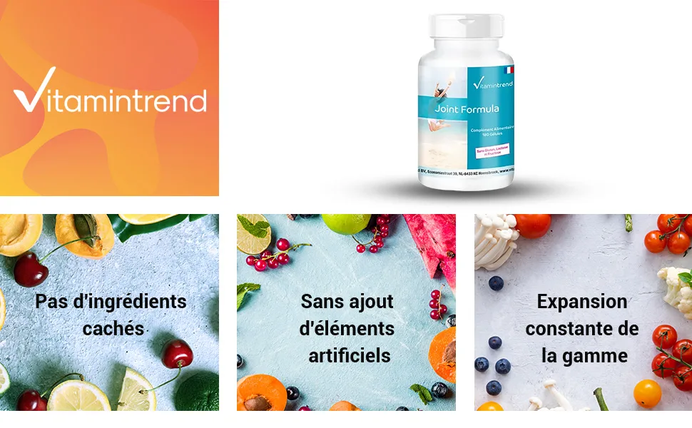 Joint capsules - highly dosed - 180 capsules - with MSM glucosamine and more | Vitamintrend  - product information 1