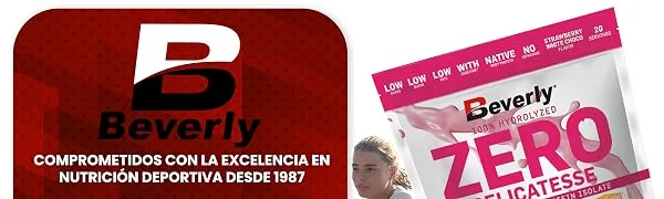 Beverly ZERO DELICATESSE | Hydrolyzed Whey Protein 80% | 1kg | Chocolate Cookies | Free Shaker for 1 Month - Protéines hydrolysées