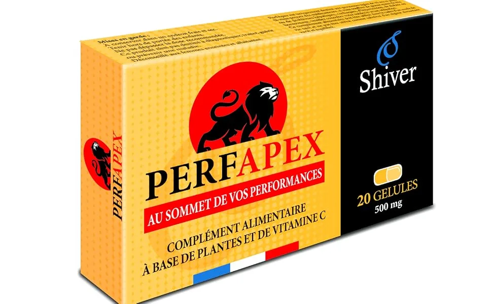 PERFAPEX - 20 Capsules for Strength Endurance Energy Recovery | Regenerated Strength | Maca Tribulus Ganoderma Guarana Ginseng Cinnamon Vitamin C - Shiver - PerfApex