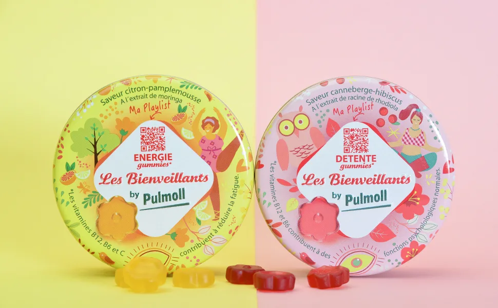The Benevolent Energy Gummies by Pulmoll | Effective in 3 Minutes | Lemon Grapefruit Flavour - Gummies Les Bienveillants