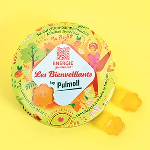 The Benevolent Energy Gummies by Pulmoll | Effective in 3 Minutes | Lemon Grapefruit Flavour - Gummies Énergie