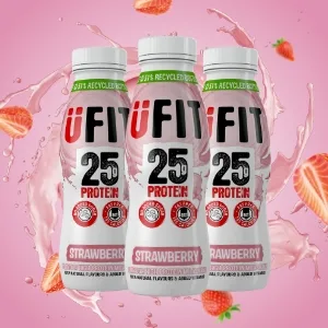 UFIT High Protein Milkshake Chocolate 10x330ml - 25 g Fraise