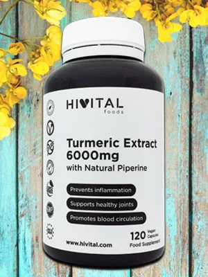 Turmeric Concentrated Extract 6000mg with 285mg Turmeric & Black Pepper | 120 Vegetable Capsules | Powerful Antioxidant for Cardiovascular & Joint Health - product information 3