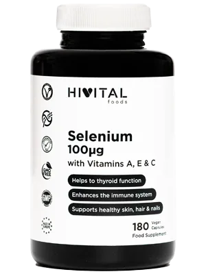 Selenium 100 mcg. 180 vegan capsules for 6 months of treatment. Helps thyroid function strengthen the immune system and impr - product information 3