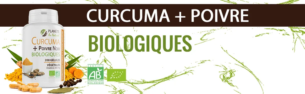 Plan te au Naturel Organic Turmeric and Black Pepper 300mg - 200 Vegetable Capsules - product information 2