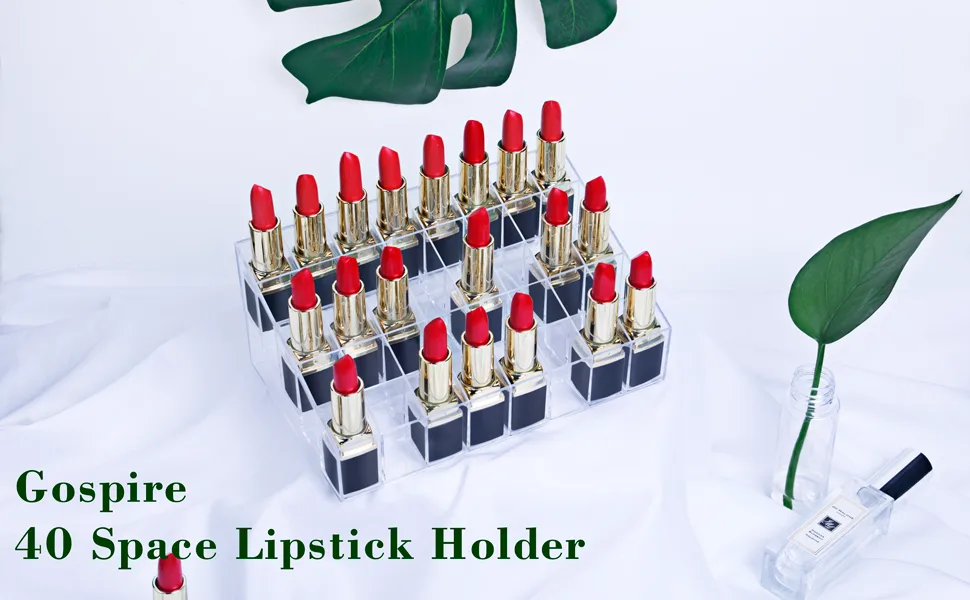 Mobengo - 40 Slot Clear Acrylic Lipstick Holder / Makeup Organizer - product information 2