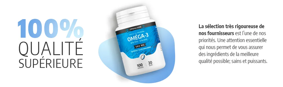 Omega 3-500 mg - 100 capsules - Orgaliane - Orgaliane - Capsules Oméga 3