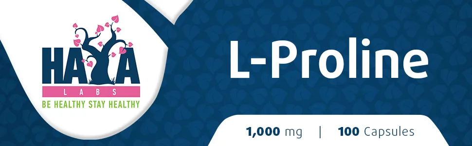 Haya Labs L-Proline 500mg 100 capsules - L-proline