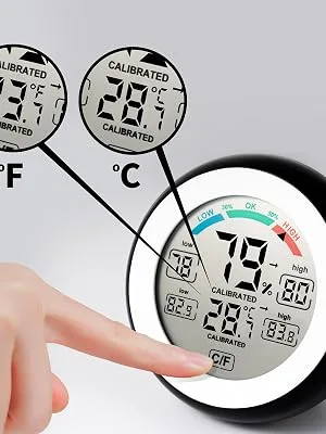 Reptile Terrarium Thermometer Humidity Gauge for Aquarium Tank with Touch Screen & Suction Cup - product information 3