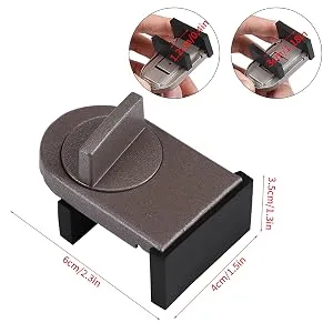 (Pack of 2) Kids Sliding Window Lock Child Safety Adjustable Sliding Door Infant Proof Security Lock Stopper Wedge - BB00728