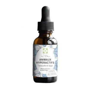 Bach flower advice - Hyperactive Animal Floral Elixir - An Effective Mix - Soothe Channel and Calm Your Dog or Cat 30ml Pack of 2 - hyperactifs sa