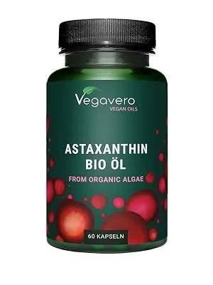 Organic Astaxanthin | From 160 mg Organic Haematococcus | 100% Natural Antioxidant | High Bioavailability | Vegan & No Additives | Vegavero  - product information 2