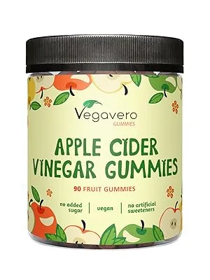 Apple Cider Vinegar Gummies | 94 Keto Gummies | No Added Sugars & Vegan | Digestion + Glycemia | Vegavero  - product information 2