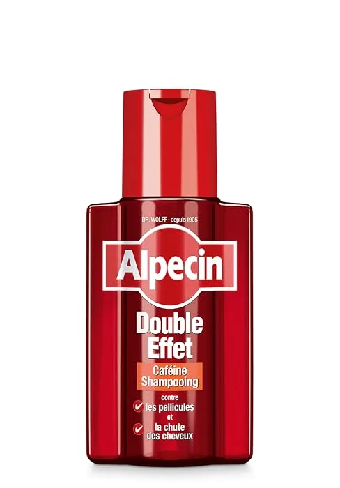 Alpecin Caffeine Shampoo C1 2x 250ml | Prevents and reduces hair loss | Natural hair growth shampoo for men - Alpecin Double Effet FR
