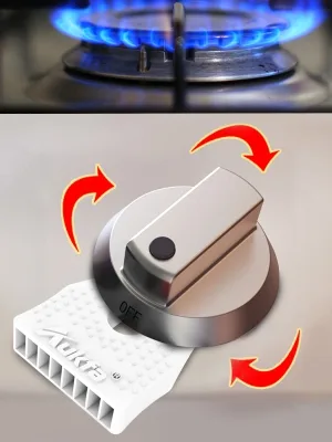 Gas Stove Baby Proof Knobs Locks (6 Pack), Aukfa Child Proofing Oven Knob Lock  No Tools Needed(White) - product information 2