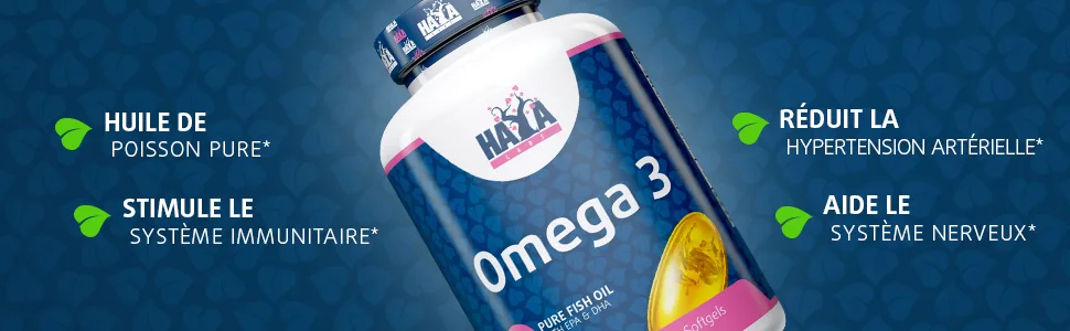 Haya Labs omega 3 1000mg 100 softgel - omega 3