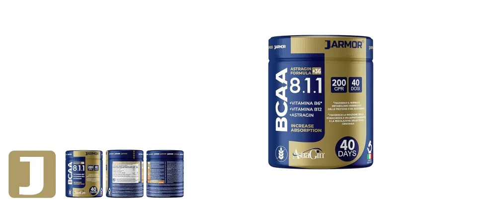 Bcaa 8 1 1 AstraGin 200 Tablets | Branched Amino Acid Supplement + Vitamin B6 and B12 J.Armor - jarmor bcaa astragin
