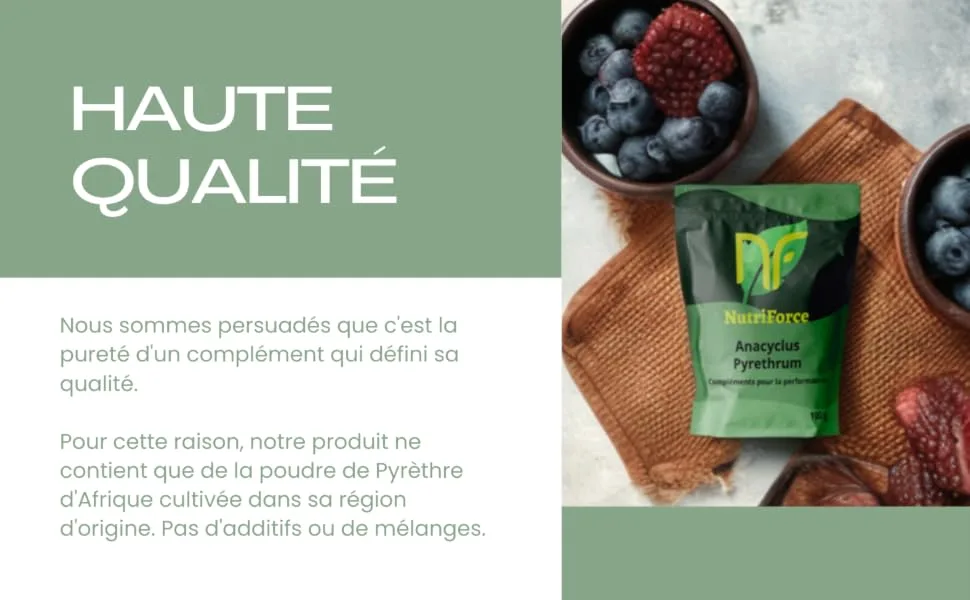 African Pyrethrum (Anacyclus Pyrethrum/Akarkara) - Root Powder - 100g - Qualité de notre poudre de Pyrèthre d