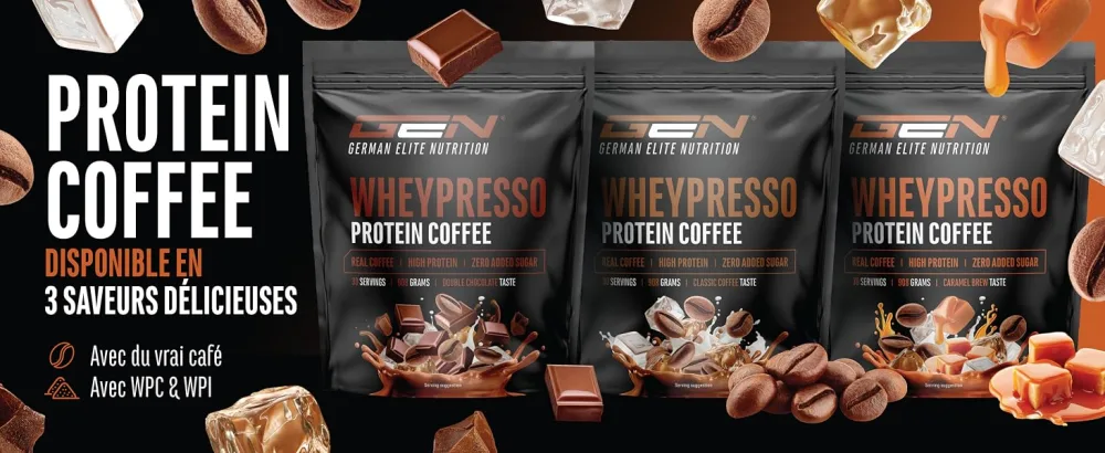 Wheypresso Protein Coffee - Protein Powder with Whey & Isolate Concentrate - With Real Coffee & Caffeine - High Protein Creamy Drink - (908g Classic Coffee Flavor) - Whey