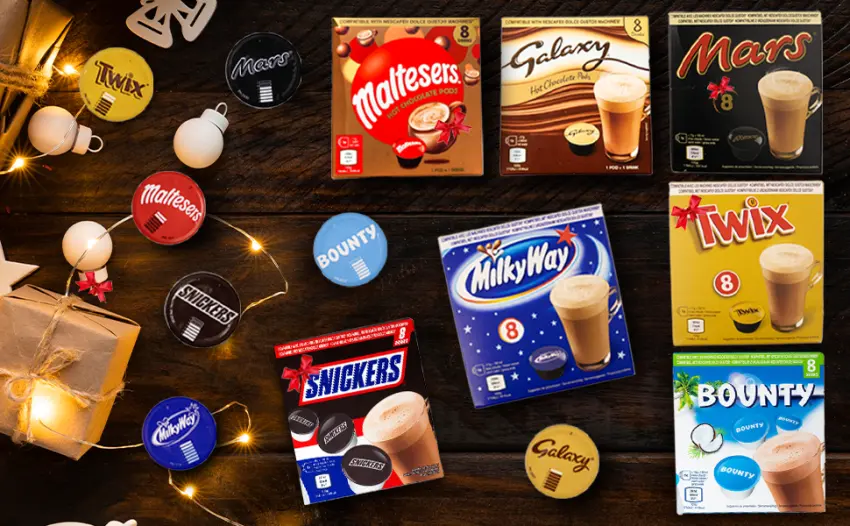 Chocolate Drinks - Dolce Gusto Compatible - 32 Capsules - Mars Milkyway Maltesers (8 each) - Mars Hot chocolate