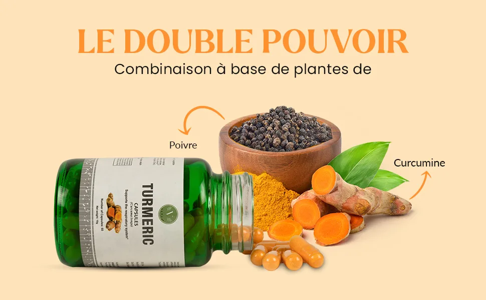 Vanan Turmeric Capsules | Pure Turmeric & Black Pepper | Herbal Turmeric Supplement for Skin & Respiratory System - product information 2