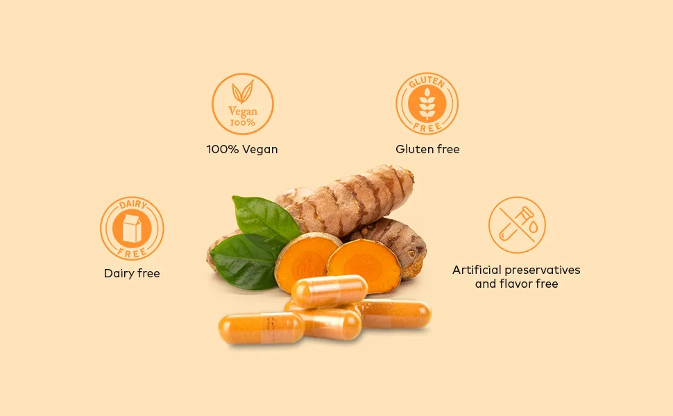 Vanan Turmeric Capsules | Pure Turmeric & Black Pepper | Herbal Turmeric Supplement for Skin & Respiratory System - product information 4