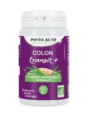 PHYTO-ACTIVE | Colon Transit + | Dietary Supplement Digestion | Normal Intestinal Function | Facilitates Intestinal Transit | Psyllium & Chicory Blonde | Organic | 60 Capsules - product information 4