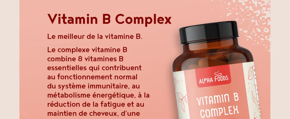Vitamin B Complex | 400 Vegan Tablets | Multivitamin Complex with Vitamins B1 B2 B5 B6 B12 B7 Biotin B9 Folic Acid & vit C & D3 | Energy & Immune Support | Alpha Foods - Vitamin B Complex