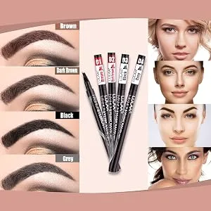 LULAA P-Beauty Waterproof Long Lasting Eyebrow Pencil 4 Colors 4 Tips - product information 5