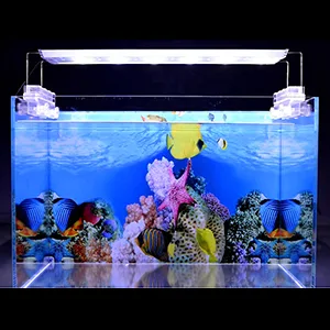 ELEBOX New 20" x 48" Fish Tank Background 2 Sided River Bed & Lake Background Aquarium H:19.5"x L:48" A - Aquarium Poster