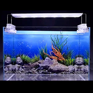 ELEBOX New 20" x 48" Fish Tank Background 2 Sided River Bed & Lake Background Aquarium H:19.5"x L:48" A - Fish Tank Background