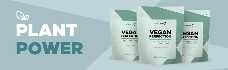 Body&Fit Vegan Perfection Plant-Based Protein Peas and Rice Low Sugars 2.27 kg (78 doses) Chocolate Flavor - plant