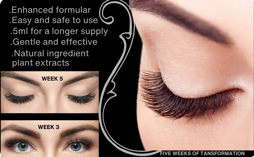 Longer Thicker & Stronger Eyelash Serum - Easy Application Eyelash Serum for 3X Faster Eyelash Growth - Follicle Protecting Eyelash Growth Serum - elf lash serum the ordinary lash serum lash tint kit ordinary lash serum terez honor cil serum