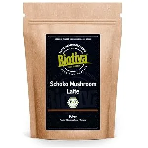Choco Mushroom Latte 100g - bottled and made in Germany - Biotiva - Latte aux champignons au chocolat