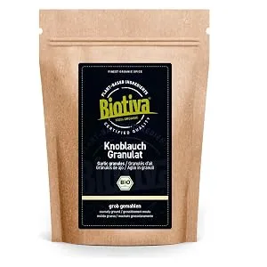 Organic garlic granules 250 g - Biotiva - Granulés d